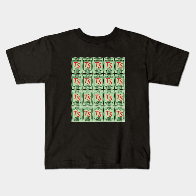 Grocery Trading Stamps Kids T-Shirt by GloopTrekker